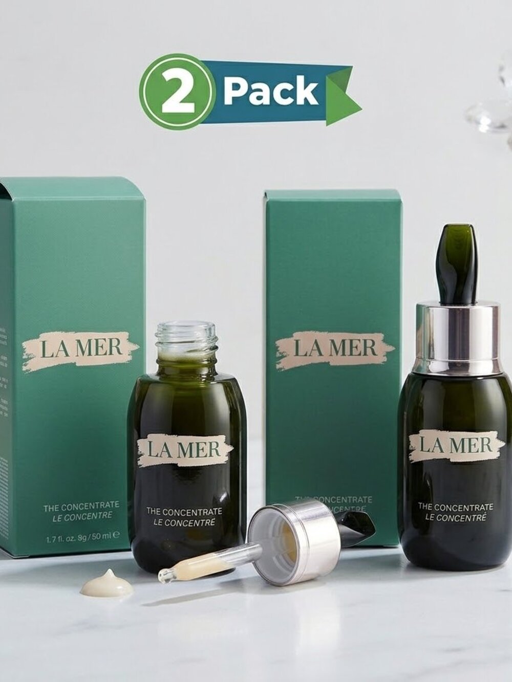 La Mer The Concentrate 1.7 oz / 50 ML New & Sealed In Box 2 pack